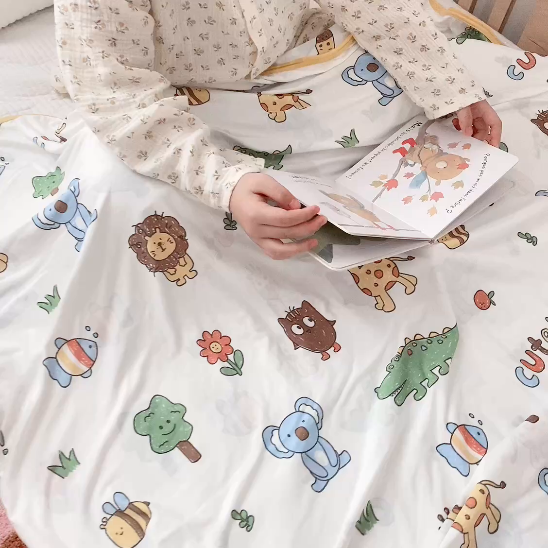 91家纺网 家纺一手货源 找家纺 嗨生活 2026新款婴儿裸睡级凉感幼儿园夏被儿童夏被夏凉被空调被直播微商电商好货推荐产品 动物森林