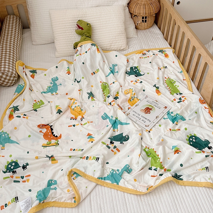 91家纺网 家纺一手货源 找家纺 嗨生活 2026新款婴儿裸睡级凉感幼儿园夏被儿童夏被夏凉被空调被直播微商电商好货推荐产品 滑板恐龙