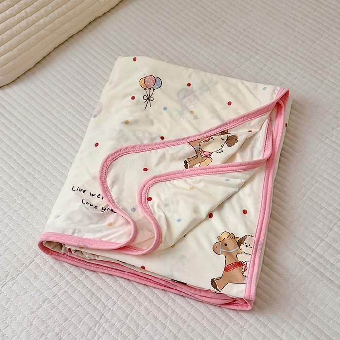 91家纺网 家纺一手货源 找家纺 嗨生活 2026新款婴儿裸睡级凉感幼儿园夏被儿童夏被夏凉被空调被直播微商电商好货推荐产品 欢乐小马