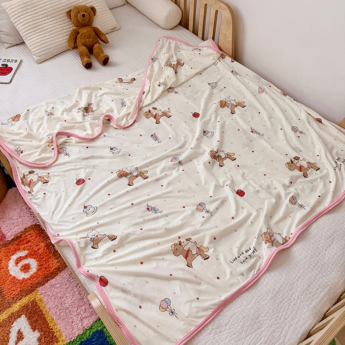 91家纺网 家纺一手货源 找家纺 嗨生活 2026新款婴儿裸睡级凉感幼儿园夏被儿童夏被夏凉被空调被直播微商电商好货推荐产品 欢乐小马