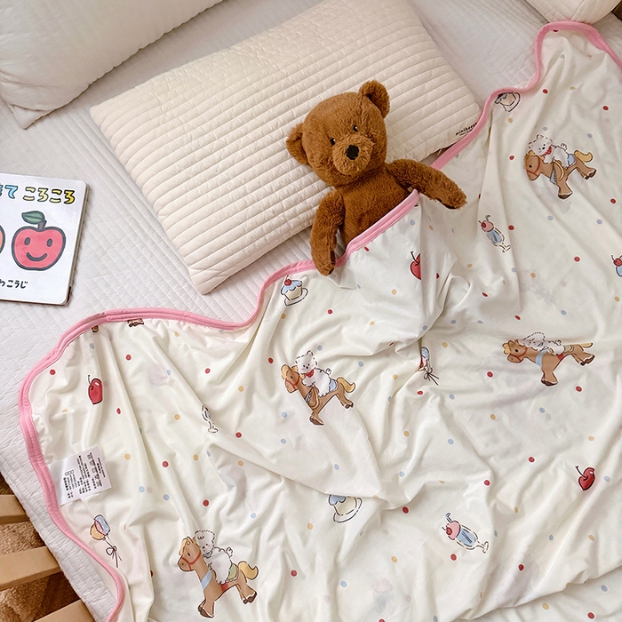 91家纺网 家纺一手货源 找家纺 嗨生活 2026新款婴儿裸睡级凉感幼儿园夏被儿童夏被夏凉被空调被直播微商电商好货推荐产品 欢乐小马