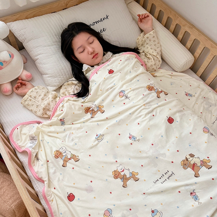 91家纺网 家纺一手货源 找家纺 嗨生活 2026新款婴儿裸睡级凉感幼儿园夏被儿童夏被夏凉被空调被直播微商电商好货推荐产品 欢乐小马