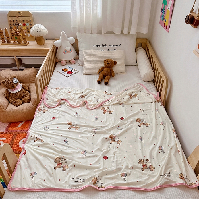 91家纺网 家纺一手货源 找家纺 嗨生活 2026新款婴儿裸睡级凉感幼儿园夏被儿童夏被夏凉被空调被直播微商电商好货推荐产品 欢乐小马