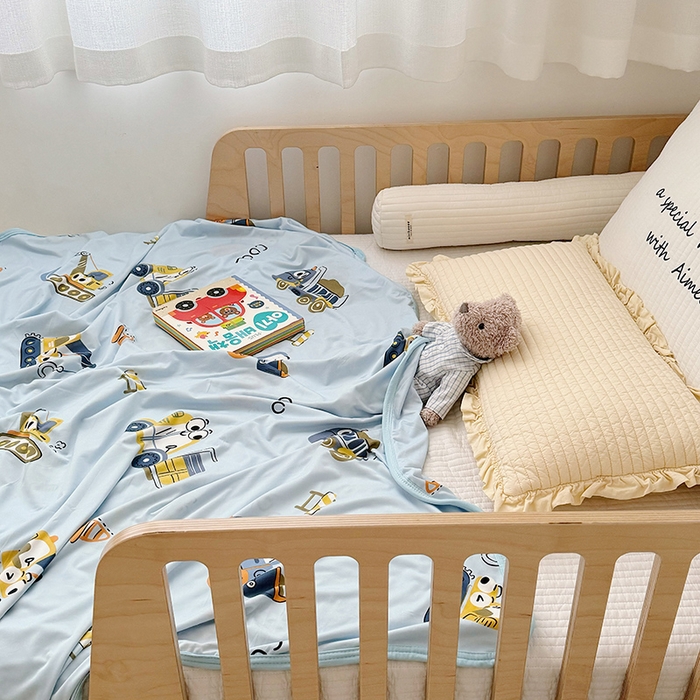 91家纺网 家纺一手货源 找家纺 嗨生活 2026新款婴儿裸睡级凉感幼儿园夏被儿童夏被夏凉被空调被直播微商电商好货推荐产品 卡通挖机