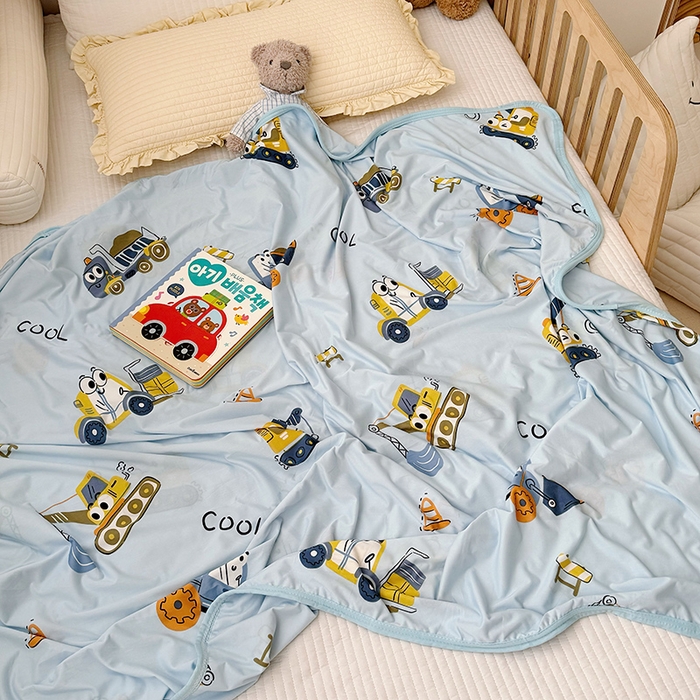 91家纺网 家纺一手货源 找家纺 嗨生活 2026新款婴儿裸睡级凉感幼儿园夏被儿童夏被夏凉被空调被直播微商电商好货推荐产品 卡通挖机