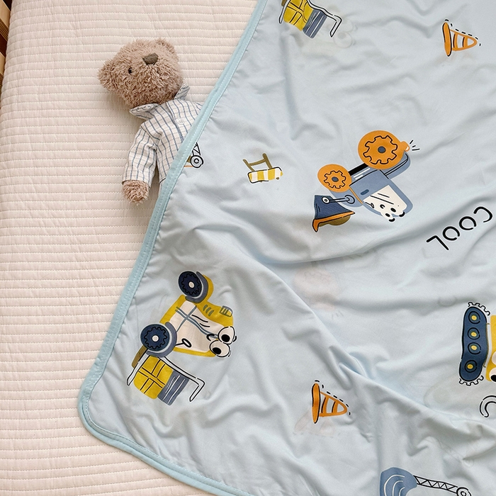 91家纺网 家纺一手货源 找家纺 嗨生活 2026新款婴儿裸睡级凉感幼儿园夏被儿童夏被夏凉被空调被直播微商电商好货推荐产品 卡通挖机