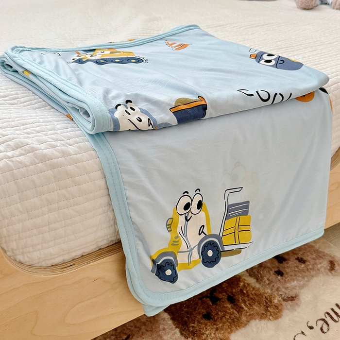 91家纺网 家纺一手货源 找家纺 嗨生活 2026新款婴儿裸睡级凉感幼儿园夏被儿童夏被夏凉被空调被直播微商电商好货推荐产品 卡通挖机