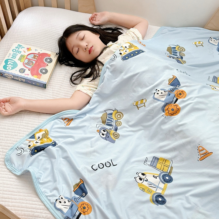 91家纺网 家纺一手货源 找家纺 嗨生活 2026新款婴儿裸睡级凉感幼儿园夏被儿童夏被夏凉被空调被直播微商电商好货推荐产品 卡通挖机