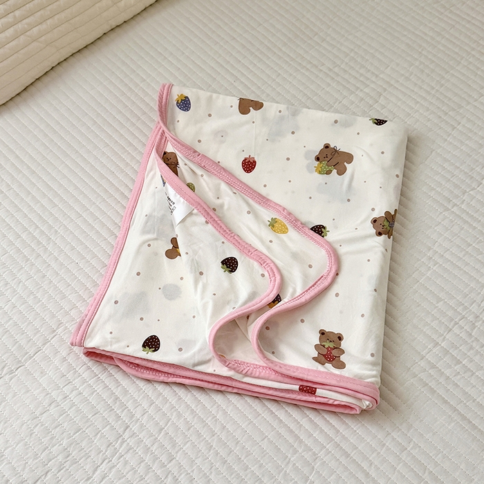 91家纺网 家纺一手货源 找家纺 嗨生活 2026新款婴儿裸睡级凉感幼儿园夏被儿童夏被夏凉被空调被直播微商电商好货推荐产品 可爱小熊