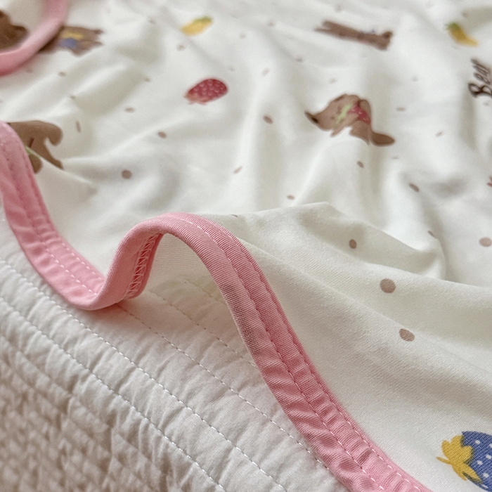 91家纺网 家纺一手货源 找家纺 嗨生活 2026新款婴儿裸睡级凉感幼儿园夏被儿童夏被夏凉被空调被直播微商电商好货推荐产品 可爱小熊