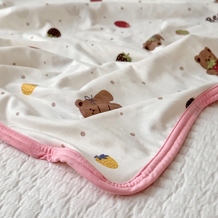 91家纺网 家纺一手货源 找家纺 嗨生活 2026新款婴儿裸睡级凉感幼儿园夏被儿童夏被夏凉被空调被直播微商电商好货推荐产品 可爱小熊