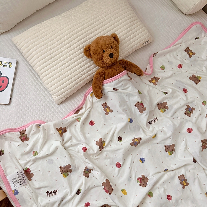 91家纺网 家纺一手货源 找家纺 嗨生活 2026新款婴儿裸睡级凉感幼儿园夏被儿童夏被夏凉被空调被直播微商电商好货推荐产品 可爱小熊