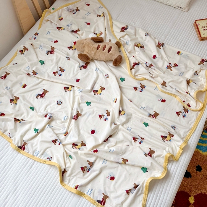 91家纺网 家纺一手货源 找家纺 嗨生活 2026新款婴儿裸睡级凉感幼儿园夏被儿童夏被夏凉被空调被直播微商电商好货推荐产品 腊肠狗