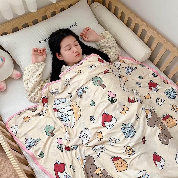 91家纺网 家纺一手货源 找家纺 嗨生活 2026新款婴儿裸睡级凉感幼儿园夏被儿童夏被夏凉被空调被直播微商电商好货推荐产品 美好一天