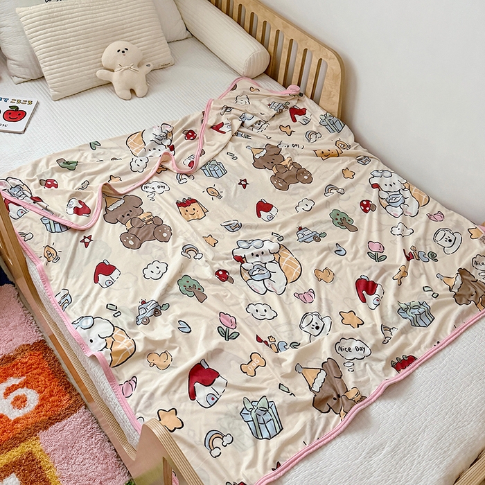 91家纺网 家纺一手货源 找家纺 嗨生活 2026新款婴儿裸睡级凉感幼儿园夏被儿童夏被夏凉被空调被直播微商电商好货推荐产品 美好一天