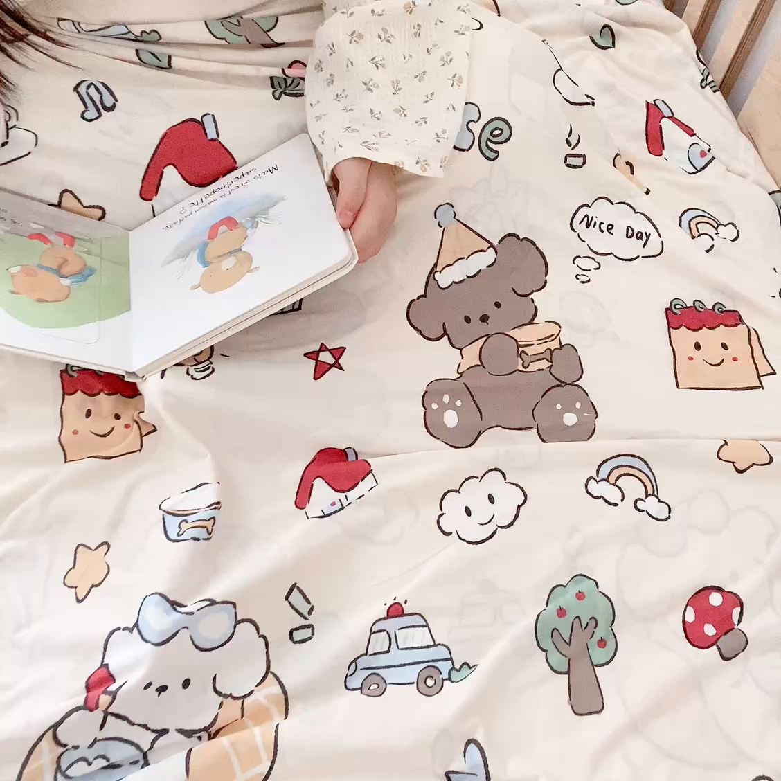 91家纺网 家纺一手货源 找家纺 嗨生活 2026新款婴儿裸睡级凉感幼儿园夏被儿童夏被夏凉被空调被直播微商电商好货推荐产品 美好一天