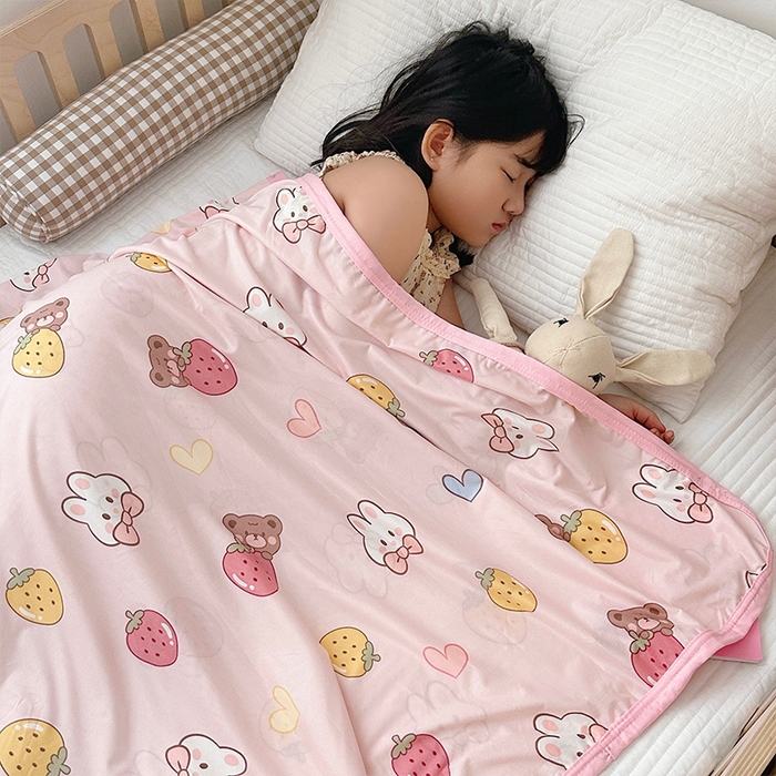 嗨生活 2026新款婴儿裸睡级凉感幼儿园夏被儿童夏被夏凉被空调被直播微商电商好货推荐产品 萌萌兔