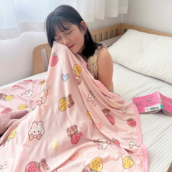 91家纺网 家纺一手货源 找家纺 嗨生活 2026新款婴儿裸睡级凉感幼儿园夏被儿童夏被夏凉被空调被直播微商电商好货推荐产品 萌萌兔