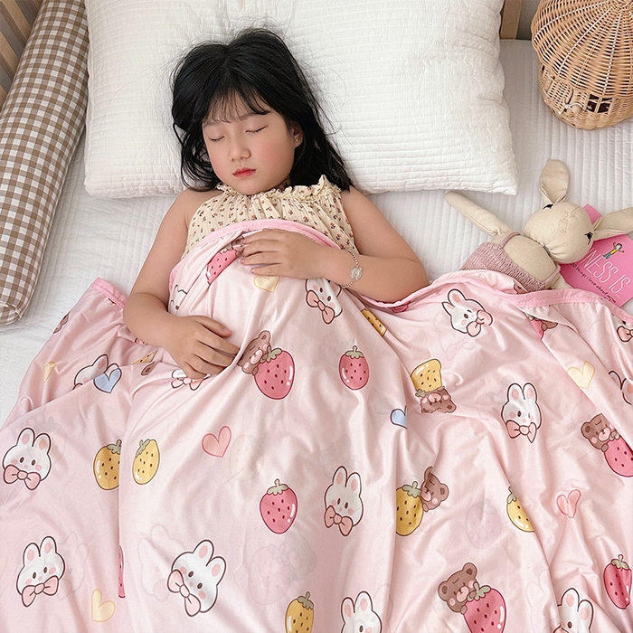 91家纺网 家纺一手货源 找家纺 嗨生活 2026新款婴儿裸睡级凉感幼儿园夏被儿童夏被夏凉被空调被直播微商电商好货推荐产品 萌萌兔