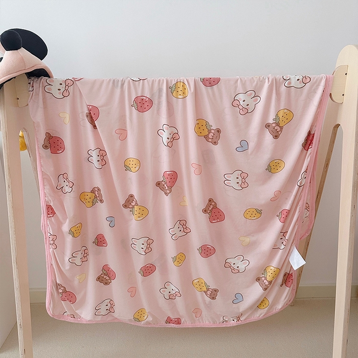 91家纺网 家纺一手货源 找家纺 嗨生活 2026新款婴儿裸睡级凉感幼儿园夏被儿童夏被夏凉被空调被直播微商电商好货推荐产品 萌萌兔