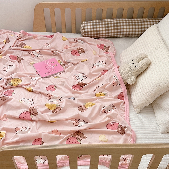 91家纺网 家纺一手货源 找家纺 嗨生活 2026新款婴儿裸睡级凉感幼儿园夏被儿童夏被夏凉被空调被直播微商电商好货推荐产品 萌萌兔