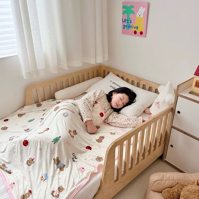 91家纺网 家纺一手货源 找家纺 嗨生活 2026新款婴儿裸睡级凉感幼儿园夏被儿童夏被夏凉被空调被直播微商电商好货推荐产品 甜品小熊