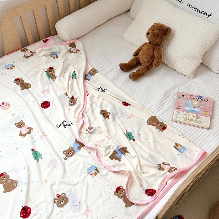 91家纺网 家纺一手货源 找家纺 嗨生活 2026新款婴儿裸睡级凉感幼儿园夏被儿童夏被夏凉被空调被直播微商电商好货推荐产品 甜品小熊