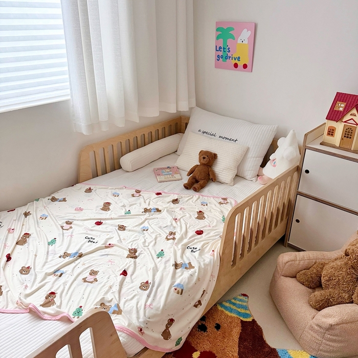 91家纺网 家纺一手货源 找家纺 嗨生活 2026新款婴儿裸睡级凉感幼儿园夏被儿童夏被夏凉被空调被直播微商电商好货推荐产品 甜品小熊