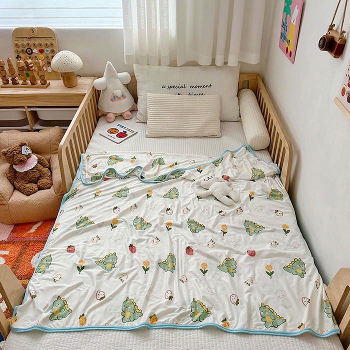 91家纺网 家纺一手货源 找家纺 嗨生活 2026新款婴儿裸睡级凉感幼儿园夏被儿童夏被夏凉被空调被直播微商电商好货推荐产品 小绿龙