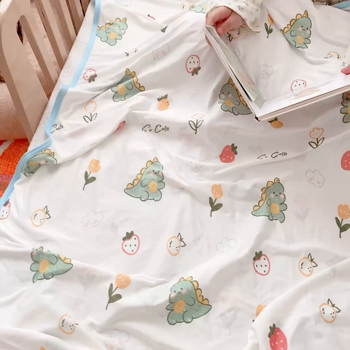 91家纺网 家纺一手货源 找家纺 嗨生活 2026新款婴儿裸睡级凉感幼儿园夏被儿童夏被夏凉被空调被直播微商电商好货推荐产品 小绿龙