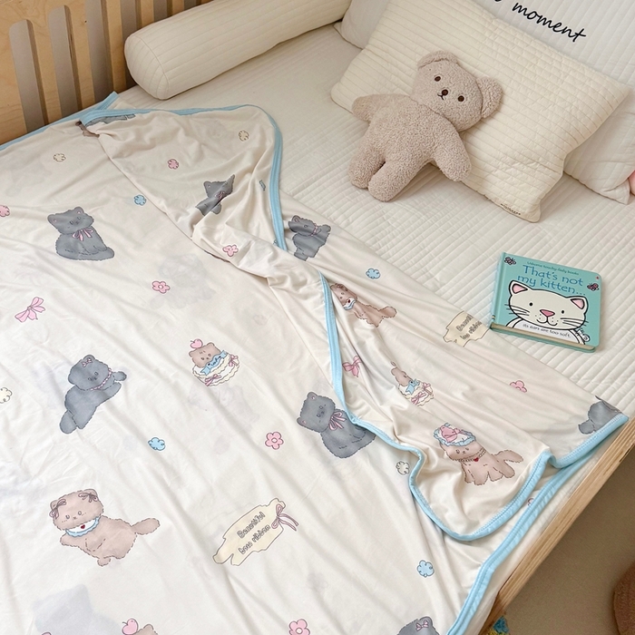 91家纺网 家纺一手货源 找家纺 嗨生活 2026新款婴儿裸睡级凉感幼儿园夏被儿童夏被夏凉被空调被直播微商电商好货推荐产品 小奶猫