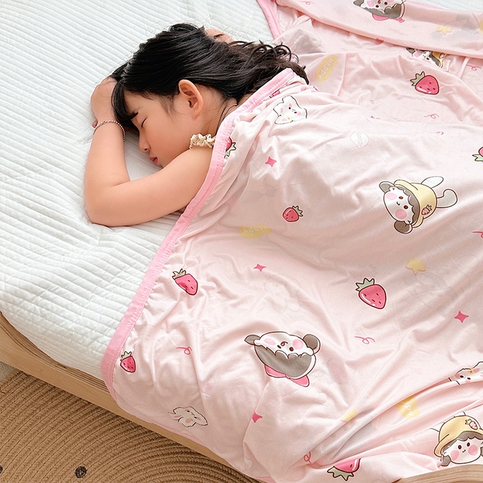 91家纺网 家纺一手货源 找家纺 嗨生活 2026新款婴儿裸睡级凉感幼儿园夏被儿童夏被夏凉被空调被直播微商电商好货推荐产品 小女孩