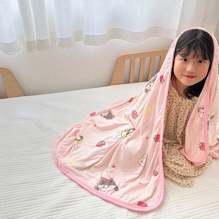 91家纺网 家纺一手货源 找家纺 嗨生活 2026新款婴儿裸睡级凉感幼儿园夏被儿童夏被夏凉被空调被直播微商电商好货推荐产品 小女孩