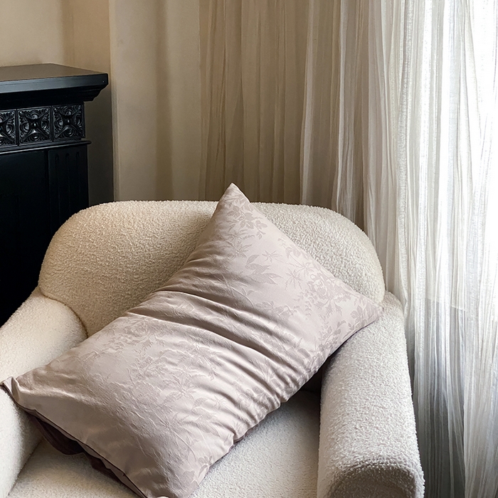 91家纺网 家纺一手货源 找家纺 宜代光年 2026新款60S全棉厚织提花夏被夏凉被空调被 夏被-暗香疏影-浅咖