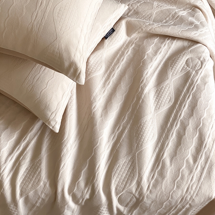 91家纺网 家纺一手货源 找家纺 宜代光年 2026新款60S全棉厚织提花夏被夏凉被空调被 夏被-阳光少年-奶白