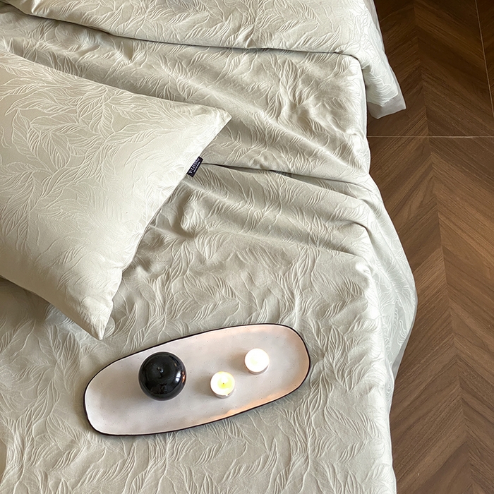 91家纺网 家纺一手货源 找家纺 宜代光年 2026新款60S全棉厚织提花夏被夏凉被空调被 夏被-柠初-浅绿