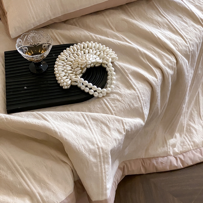 91家纺网 家纺一手货源 找家纺 宜代光年 2026新款60S全棉厚织提花夏被夏凉被空调被 夏被-森蔓-奶白