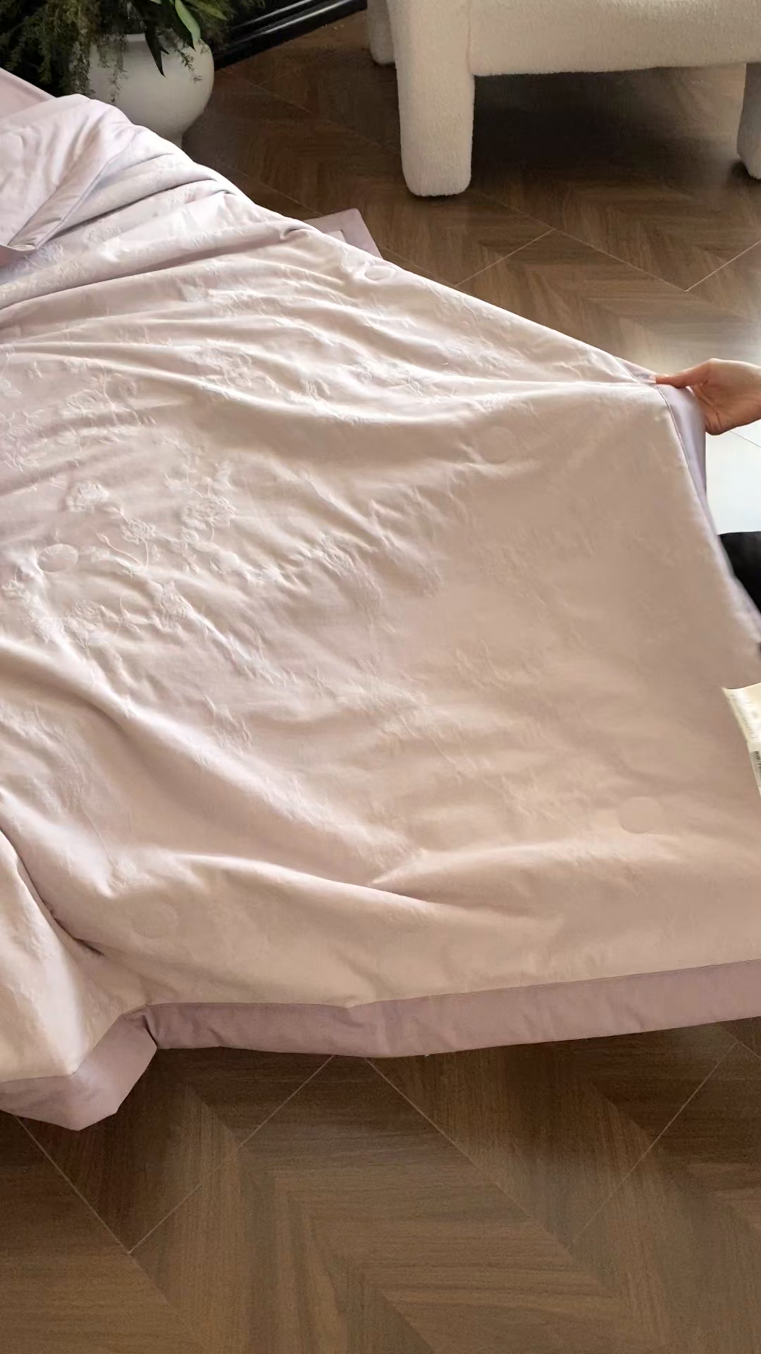 91家纺网 家纺一手货源 找家纺 宜代光年 2026新款60S全棉厚织提花夏被夏凉被空调被 夏被-荔云花-浅紫