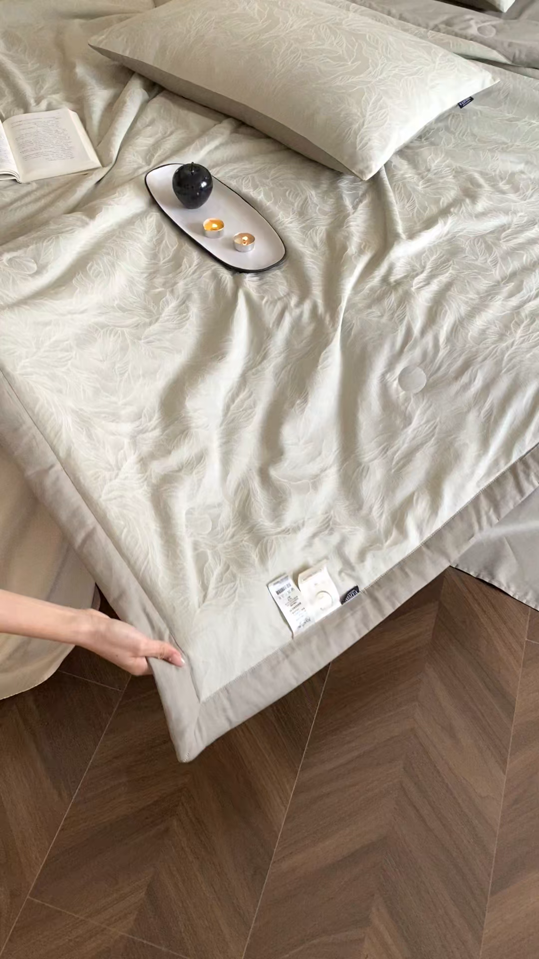 91家纺网 家纺一手货源 找家纺 宜代光年 2026新款60S全棉厚织提花夏被夏凉被空调被 夏被-柠初-浅绿