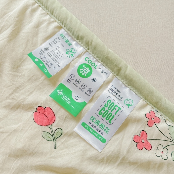 91家纺网 家纺一手货源 找家纺 爱宝被业 2026新款A类水洗棉新疆棉花夏被夏凉被花园小兔