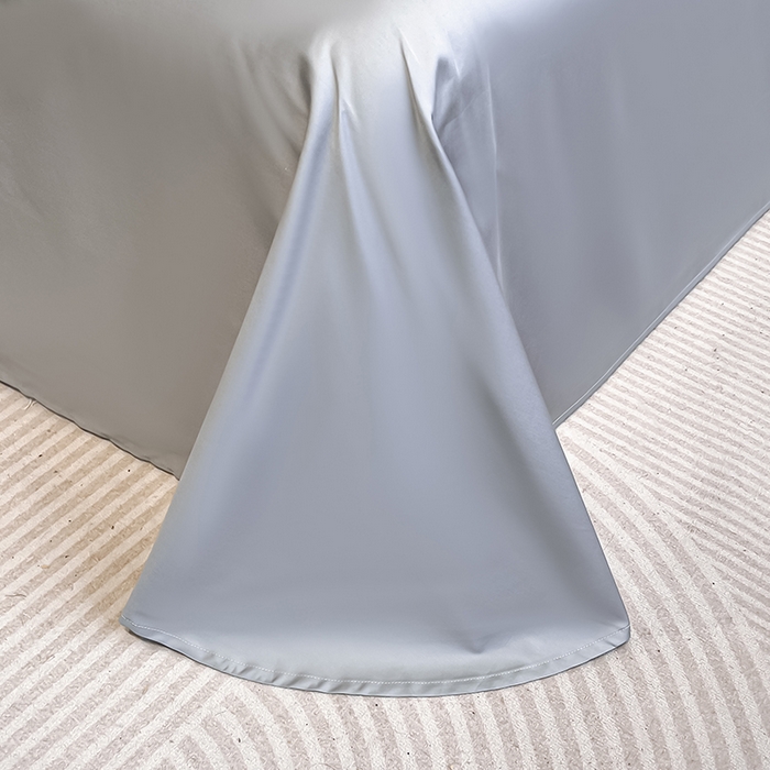 91家纺网 家纺一手货源 找家纺 欣宜家纺 2026年新款纯棉全棉长绒棉刺绣绣花四件套 花语-飘蓝