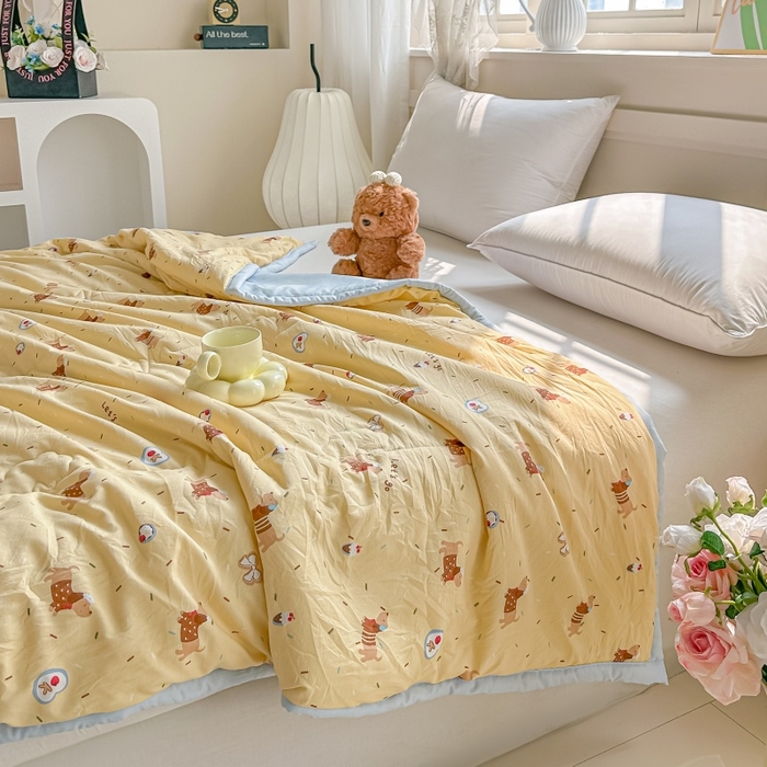 91家纺网 家纺一手货源 找家纺 爱宝被业 2026新款A类水洗棉新疆棉花夏被夏凉被腊肠狗狗