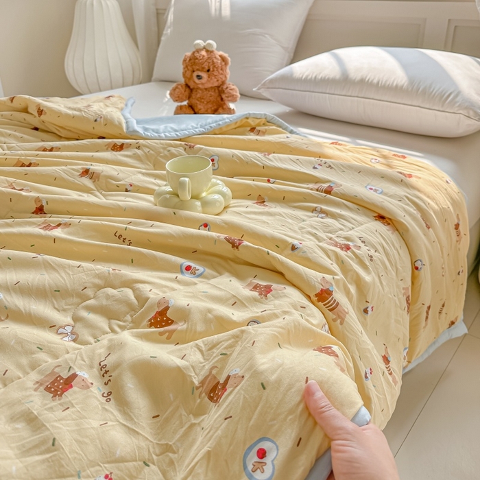 91家纺网 家纺一手货源 找家纺 爱宝被业 2026新款A类水洗棉新疆棉花夏被夏凉被腊肠狗狗