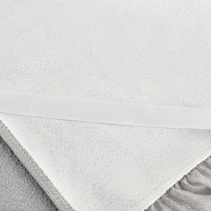 91家纺网 家纺一手货源 找家纺 梦之星 2026新款提花面料530克PE凉感因子冰豆豆床裙三件套 山水-灰