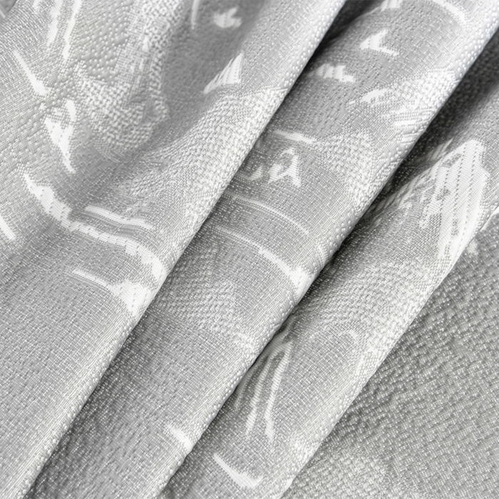 91家纺网 家纺一手货源 找家纺 梦之星 2026新款提花面料530克PE凉感因子冰豆豆床裙三件套 山水-灰