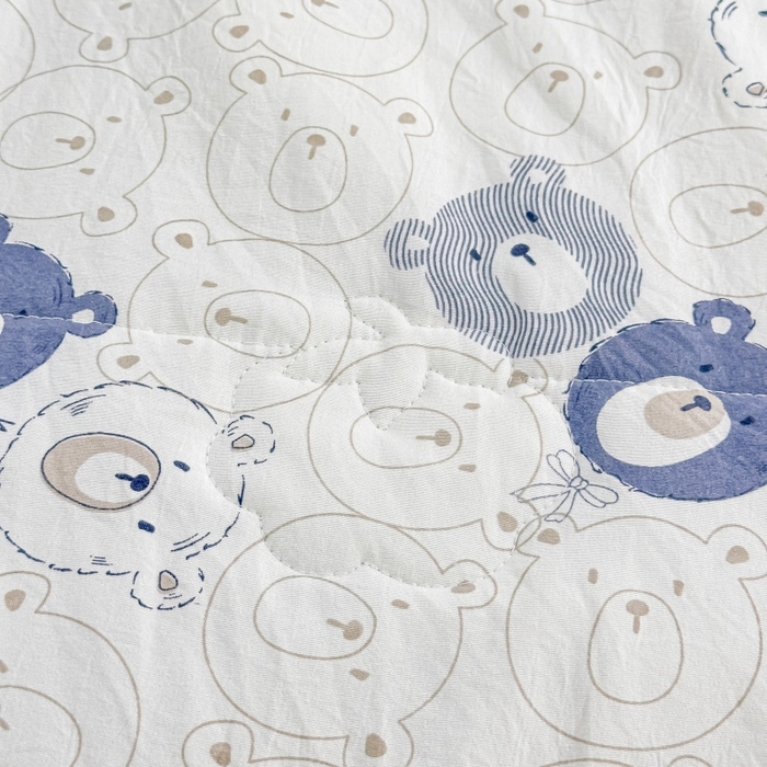 91家纺网 家纺一手货源 找家纺 爱宝被业 2026新款A类水洗棉新疆棉花夏被夏凉被蓝调小熊