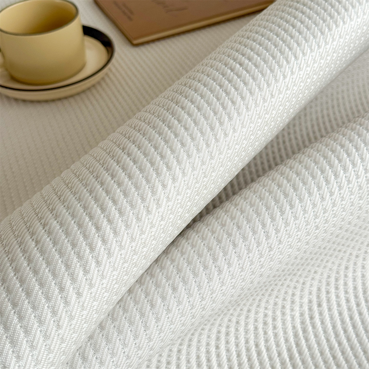 91家纺网 家纺一手货源 找家纺 乐家欣 2026新款5A抗菌PE提花凉感席-蝶舞福禄系列 蝶舞福禄-咖（床席款）