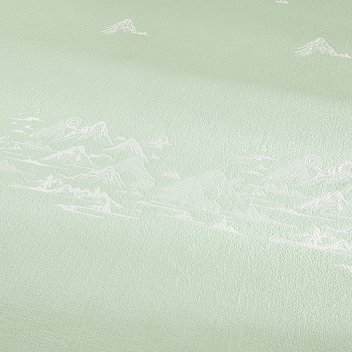 91家纺网 家纺一手货源 找家纺 梦之星 2026新款提花面料530克PE凉感因子冰豆豆床裙三件套 山水-绿