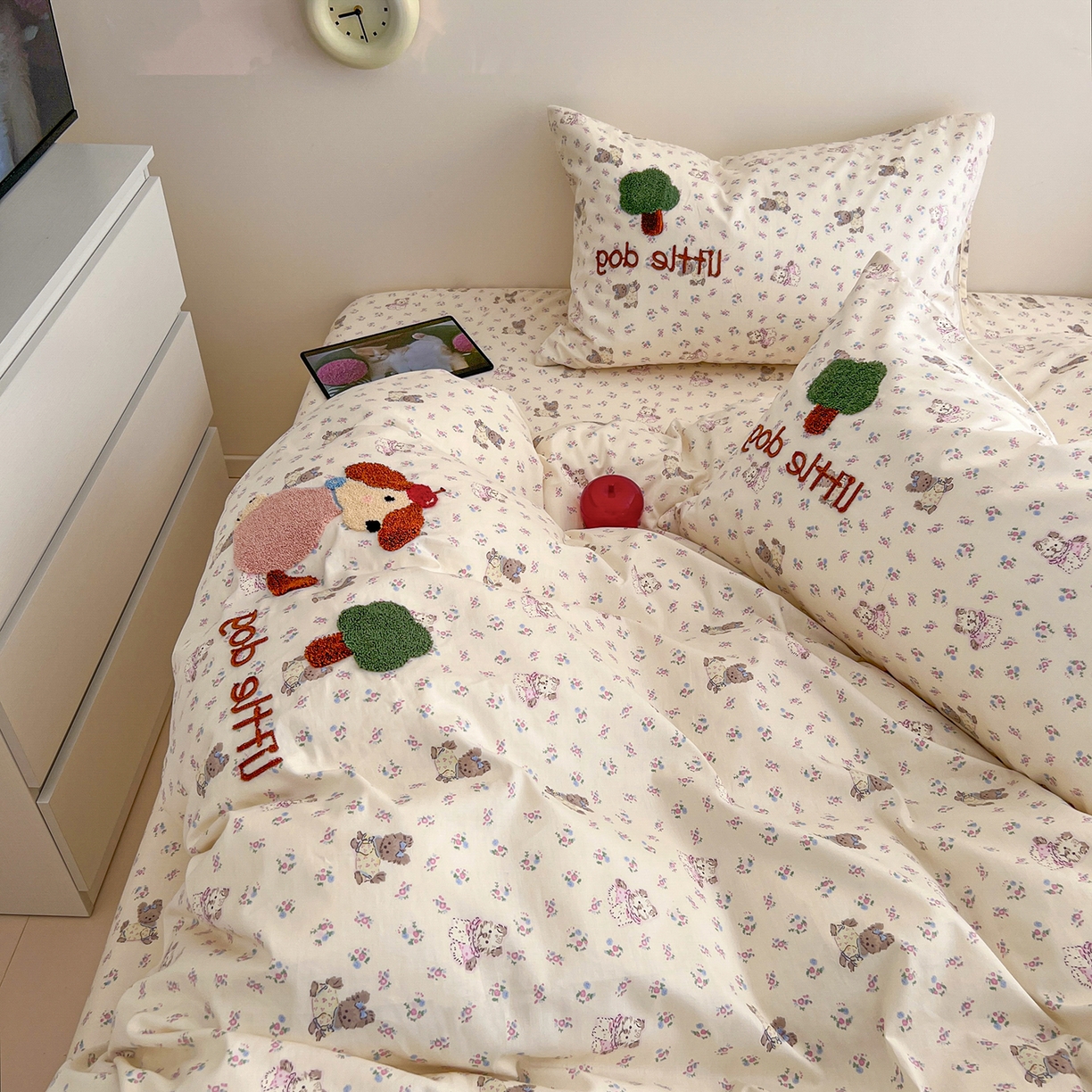 91家纺网 家纺一手货源 找家纺 舒居家纺 2026新款13070全棉纯棉毛巾绣单被套被套单件 可米宝贝