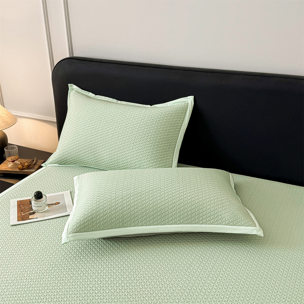 91家纺网 家纺一手货源 找家纺 乐家欣 2026新款夏季高端pe空调软席可水洗席子凉席-慕尚M纹 床席款-慕尚M纹-绿